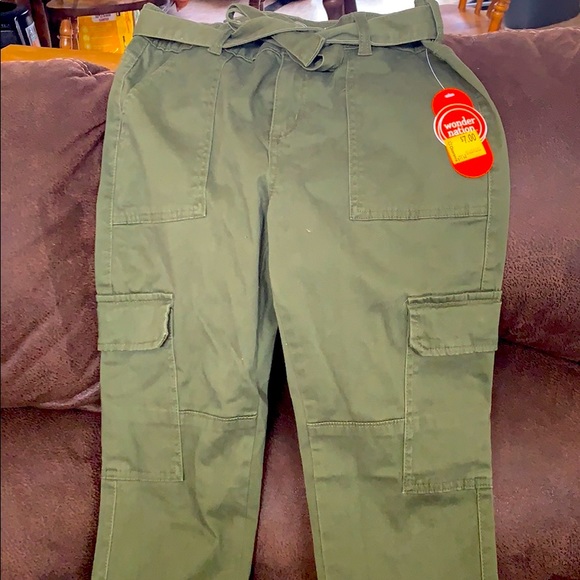 Dark Green bow jeans - Picture 1 of 4